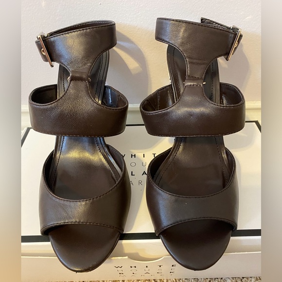 White House Black Market Alianna Brown Wedges 7.5 - Picture 2 of 7